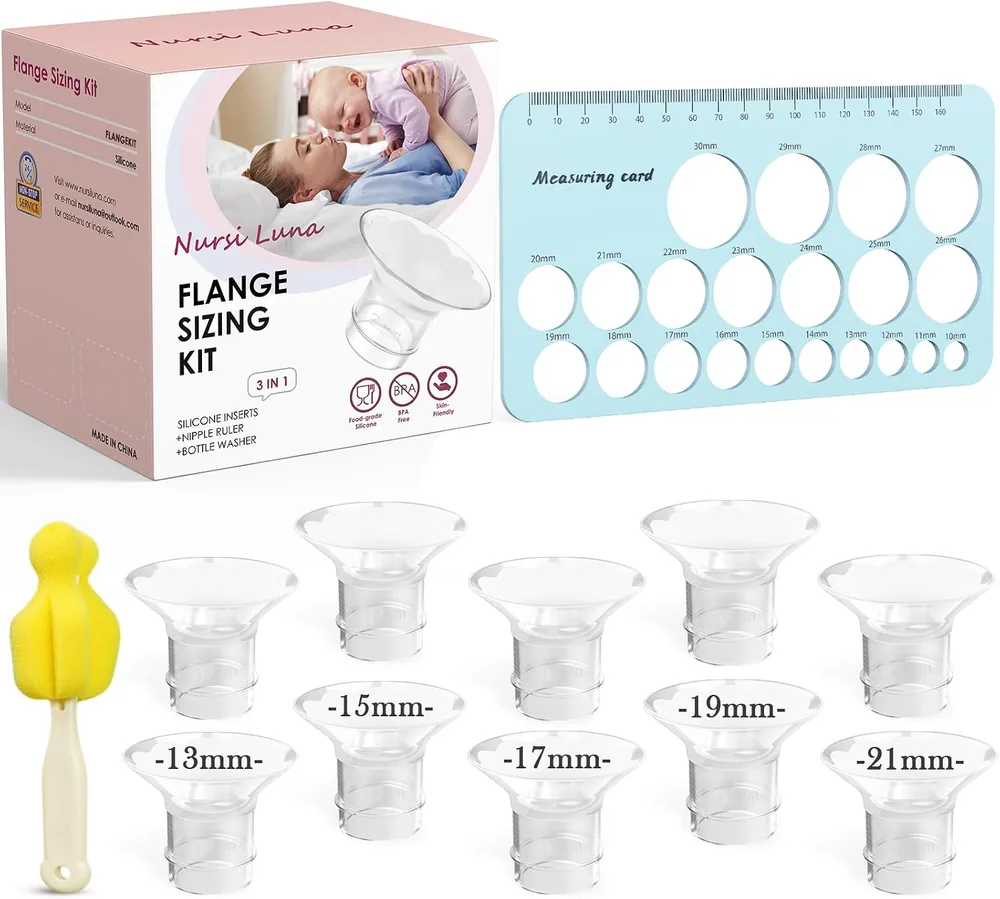 3-in-1 flange sizing kit, light blue case