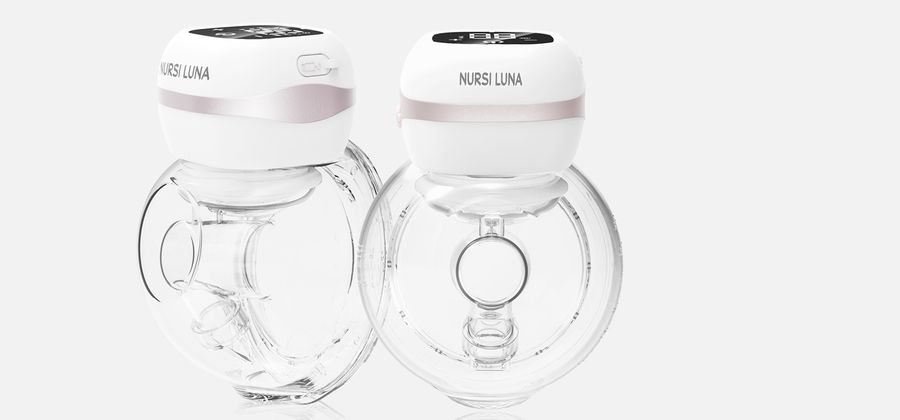 Double wearable pump, pearl pink