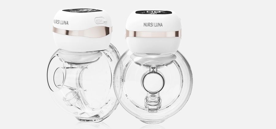 Double wearable pump, rose gold
