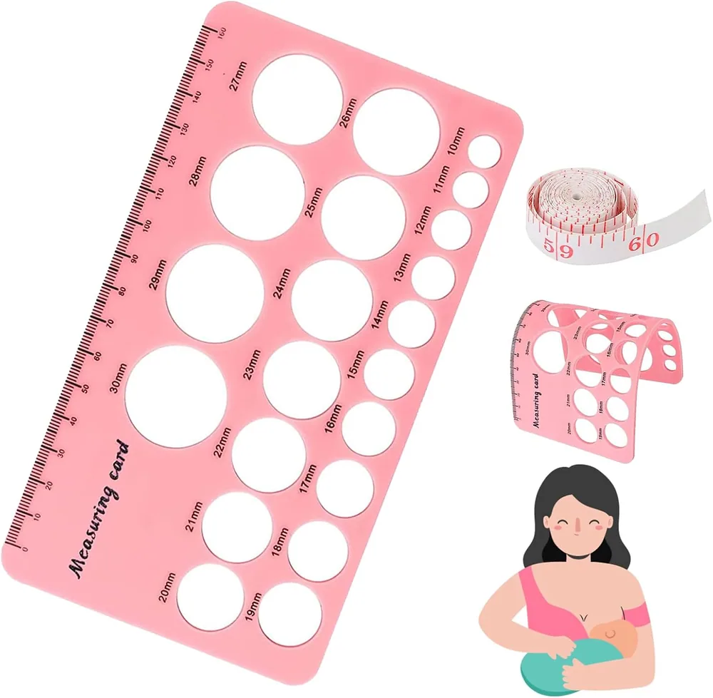 Silicone Nipple Ruler for Flange Sizing, with 1.5m Soft Tape